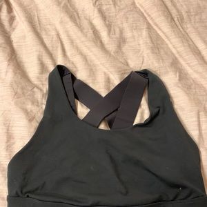 Fabletics black cross-back sports bra